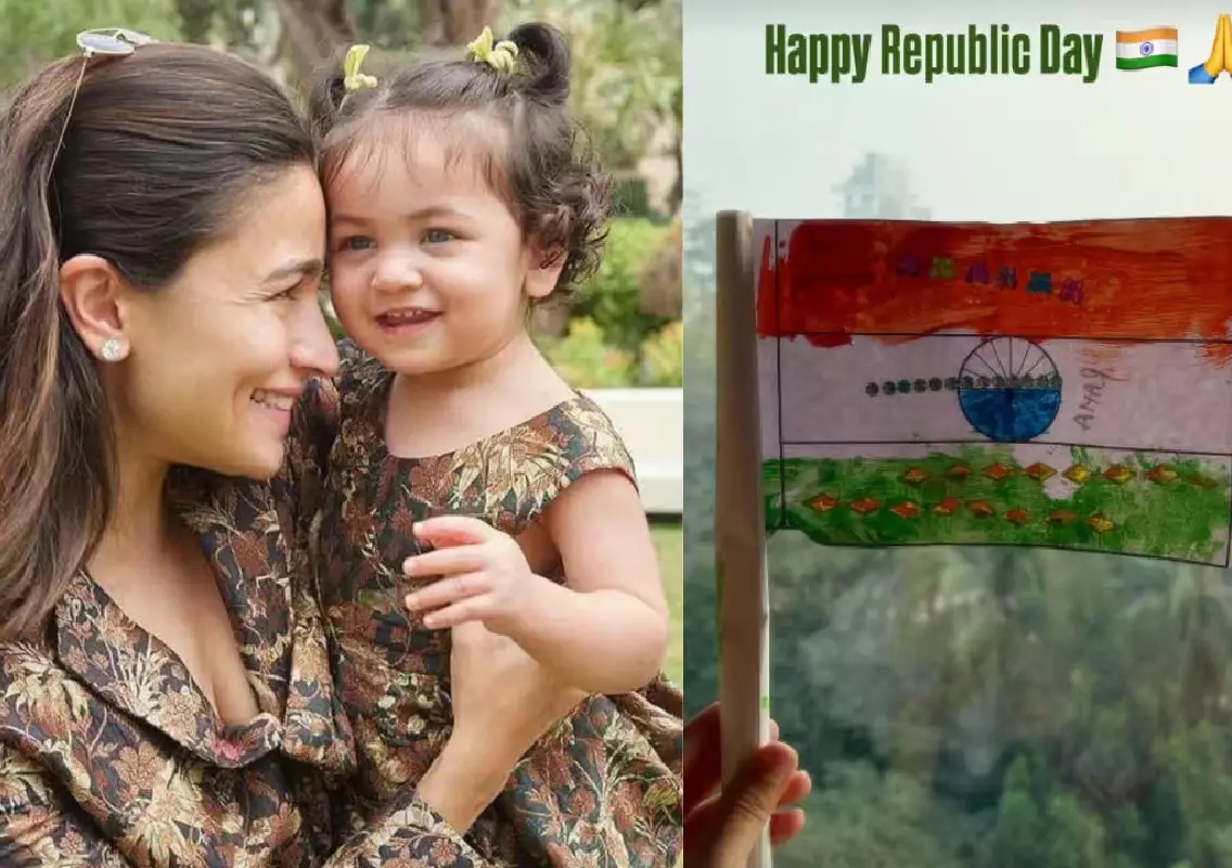 Alia Bhatt shares daughter Raha’s tricolour to mark Republic Day - News Karnataka