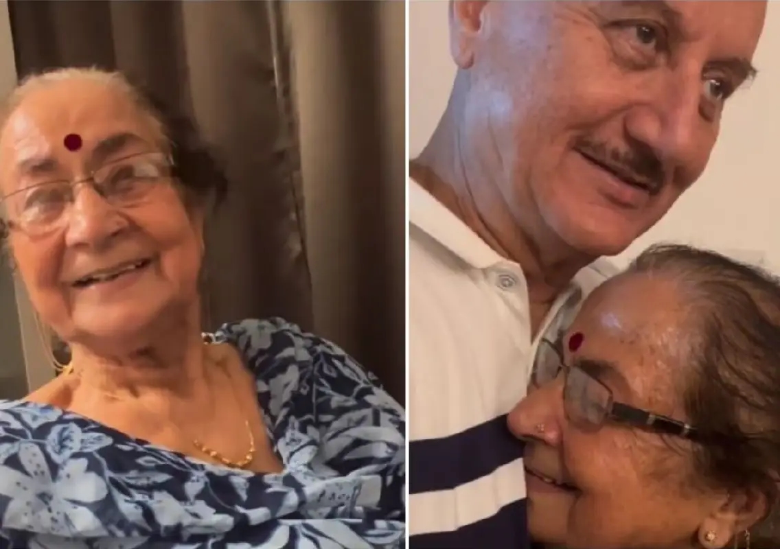 Anupam Kher’s homecoming moment with mother melts hearts - News Karnataka