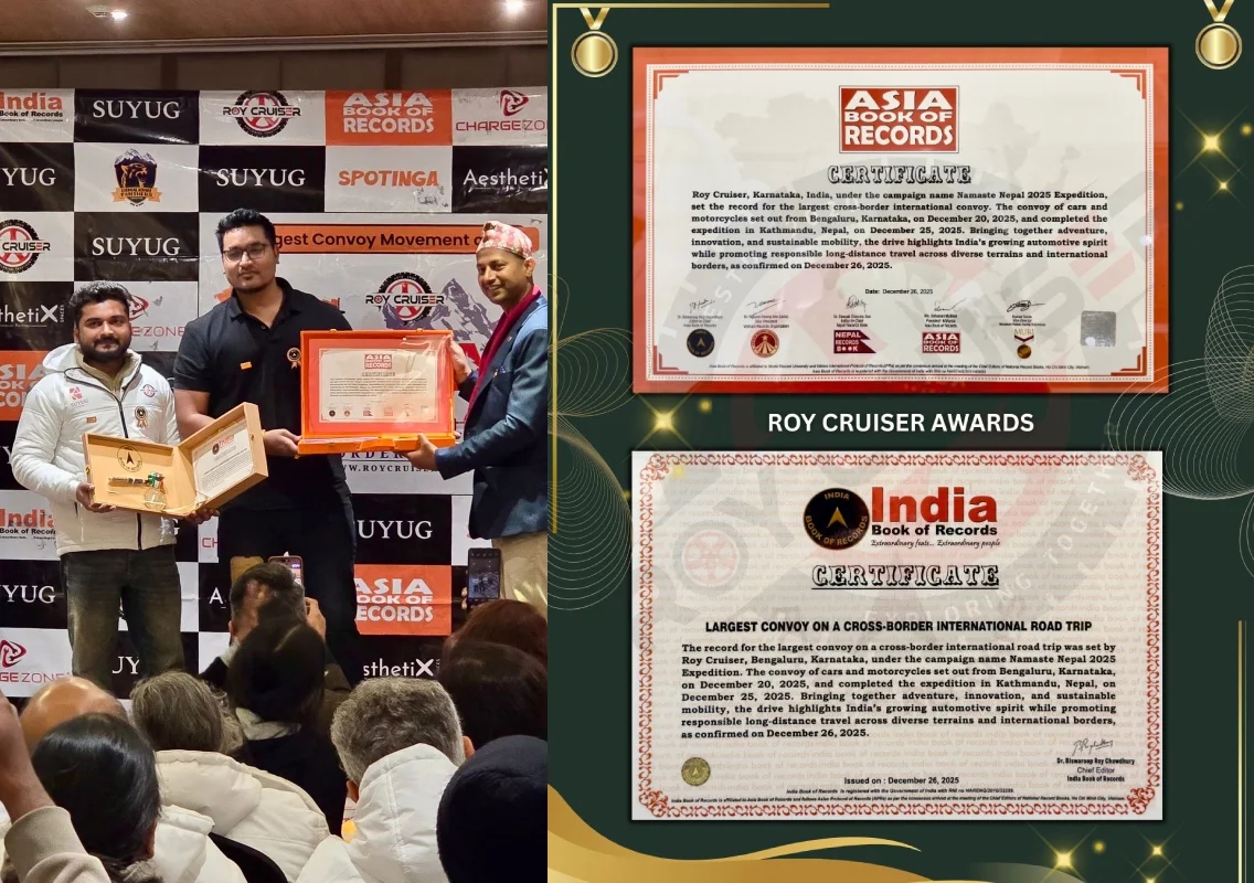 Roy Cruiser sets Asia and India Book of Records with historic cross-border convoy - News Karnataka
