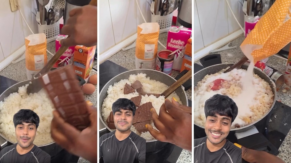 Chocolate, eggs and juice in rice: viral ‘fusion’ recipe shocks foodies - News Karnataka