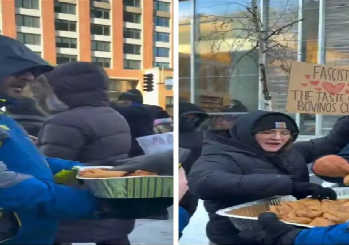 Free samosas at anti-ICE protest spark warmth, debate in US city - News Karnataka