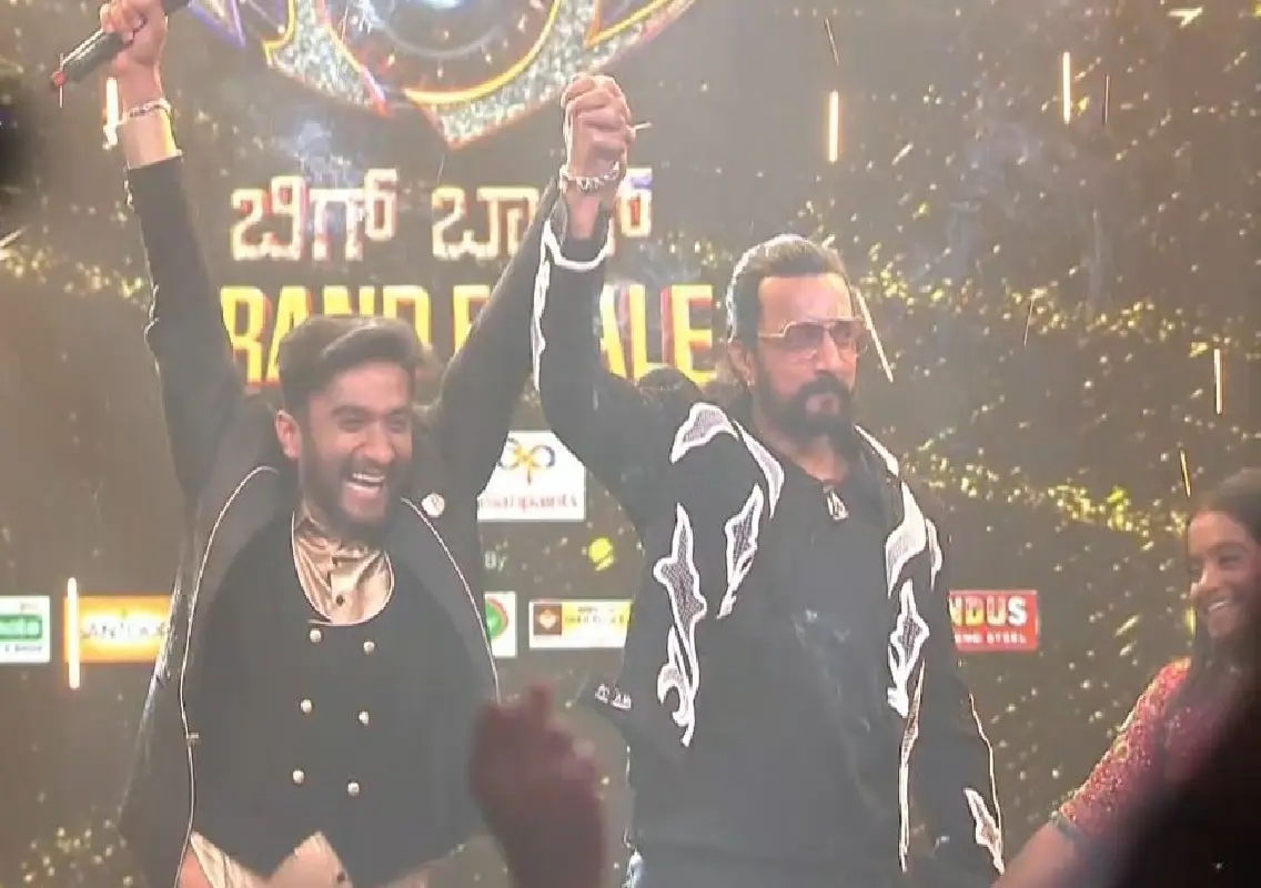 Gilli Nata wins Bigg Boss Kannada 12, lifts trophy in grand finale - News Karnataka
