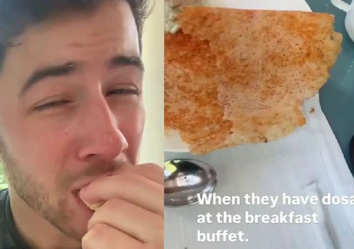 Nick Jonas enjoys dosa to Priyanka’s Bollywood song, internet cheers - News Karnataka
