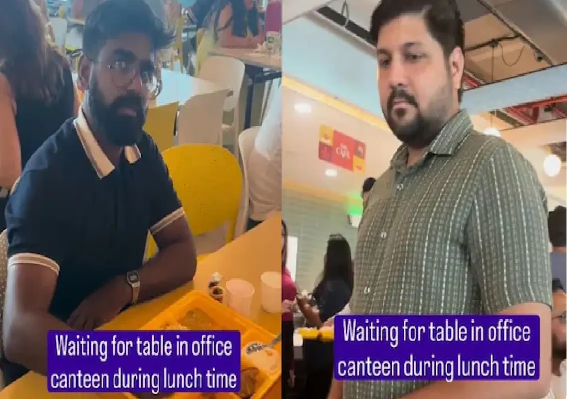 Office canteen awkwardness goes viral, sparks laughter online - News Karnataka