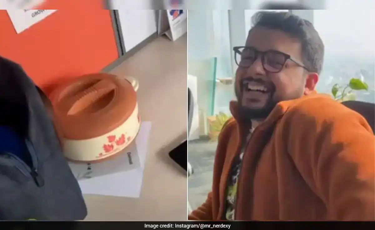 Office potluck turns hilarious as manager forgets laptop, video goes viral - News Karnataka