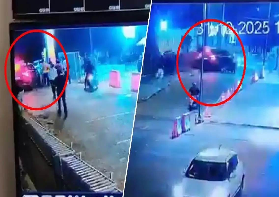Speeding car hits pedestrian near mall, driver questioned: WATCH - News Karnataka