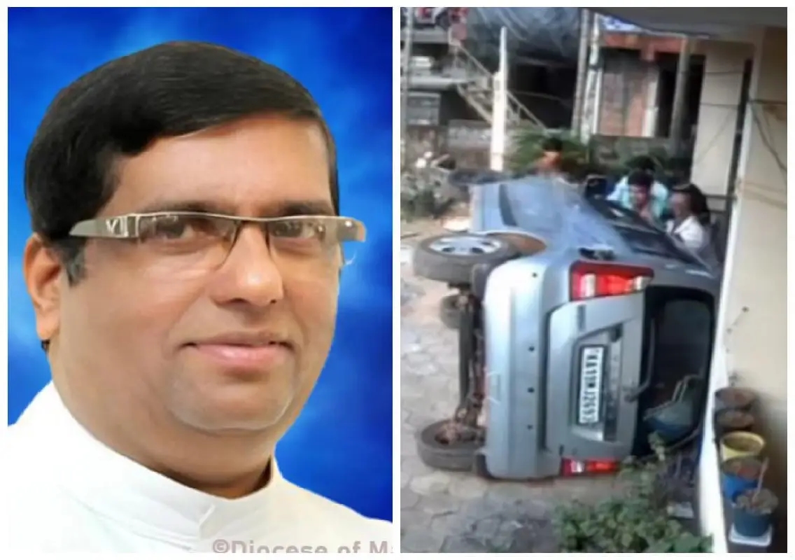 Tyre burst accident: Bondel priest credits Psalm 91, St Lawrence for safety - News Karnataka