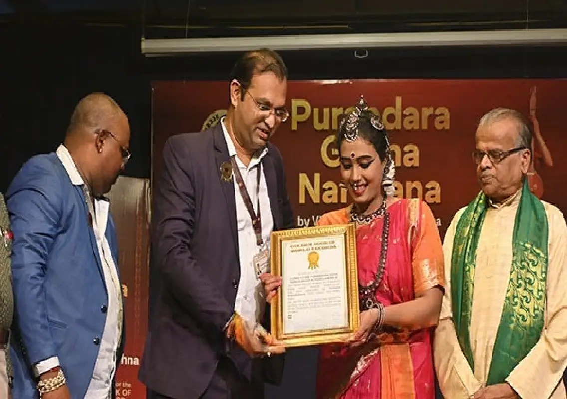 Udupi artiste enters Golden Book with rare gaana-narthana feat - News Karnataka