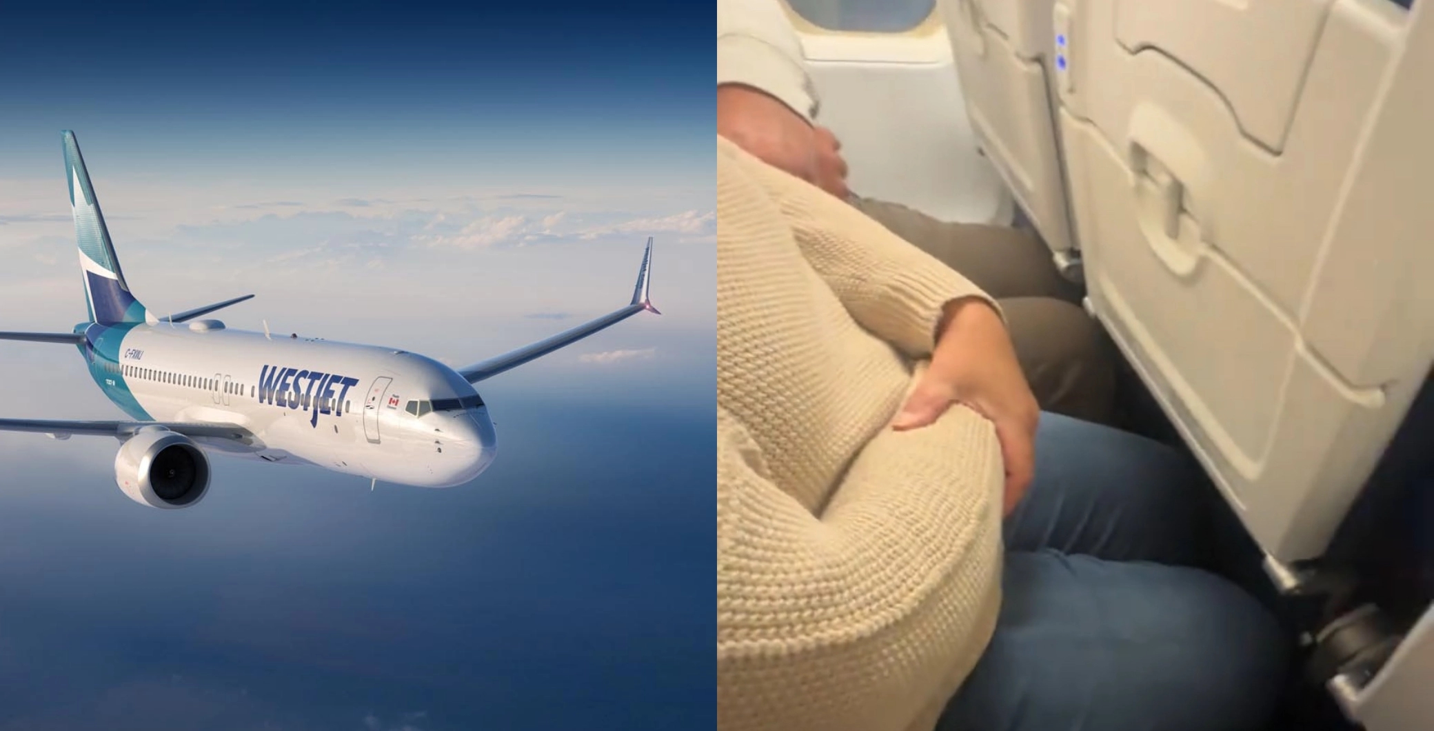 Viral video of cramped WestJet seat sparks safety and comfort debate - News Karnataka