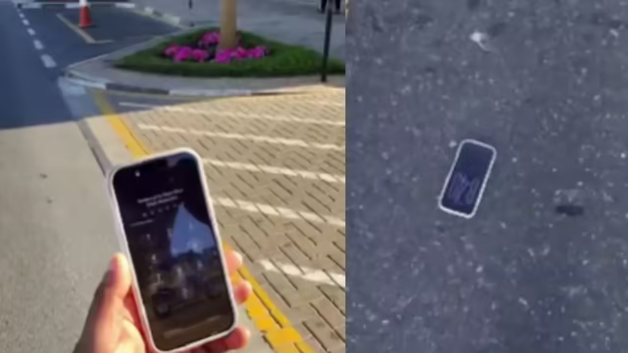 Viral video shows iPhone surviving being run over by cars - News Karnataka