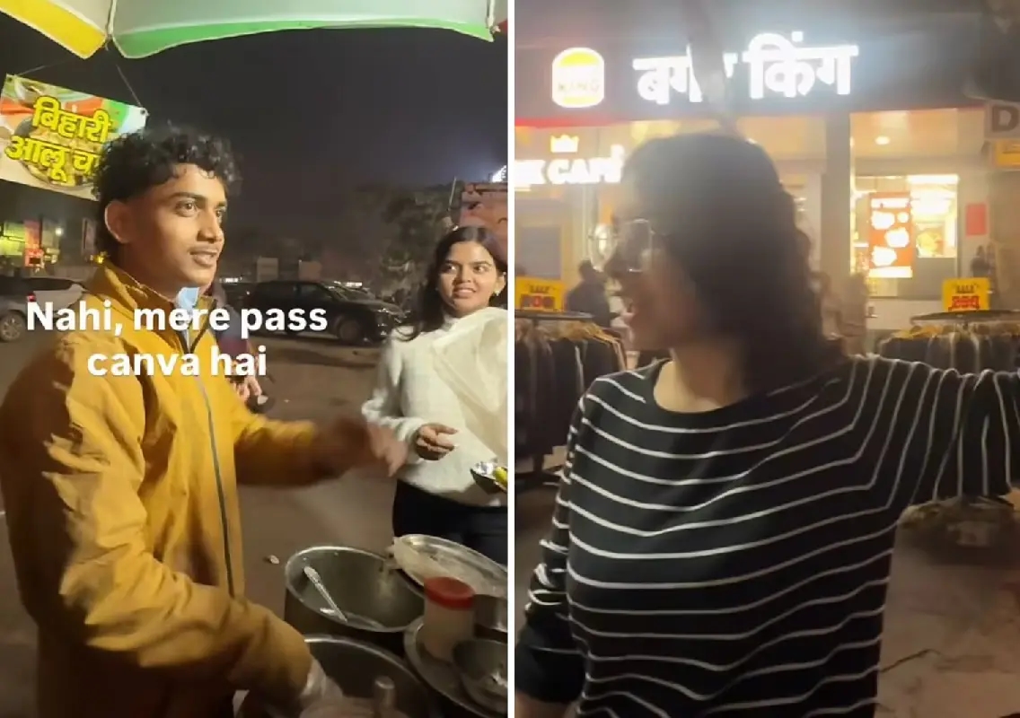 ‘Nahi, mere paas Canva hai’: Gurugram pani puri seller’s savage reply goes viral - News Karnataka