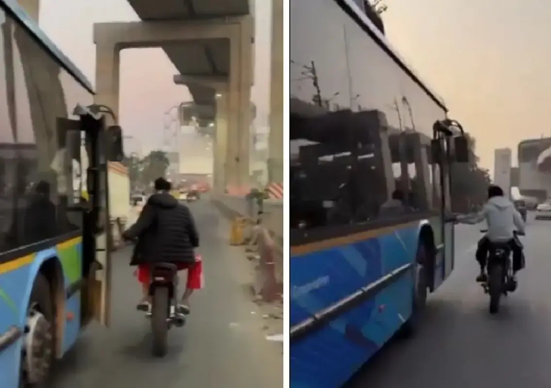 22-year-old held for opening bus doors during bike stunt - News Karnataka