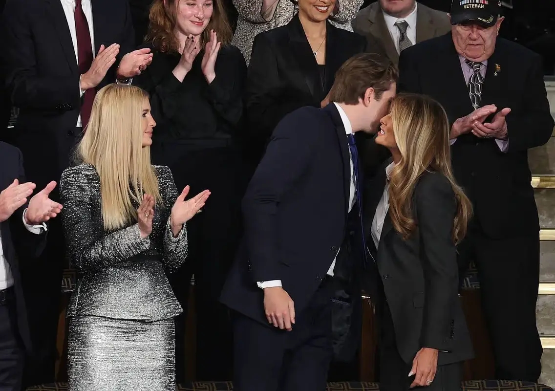 Barron and Melania share rare moment at SOTU - News Karnataka