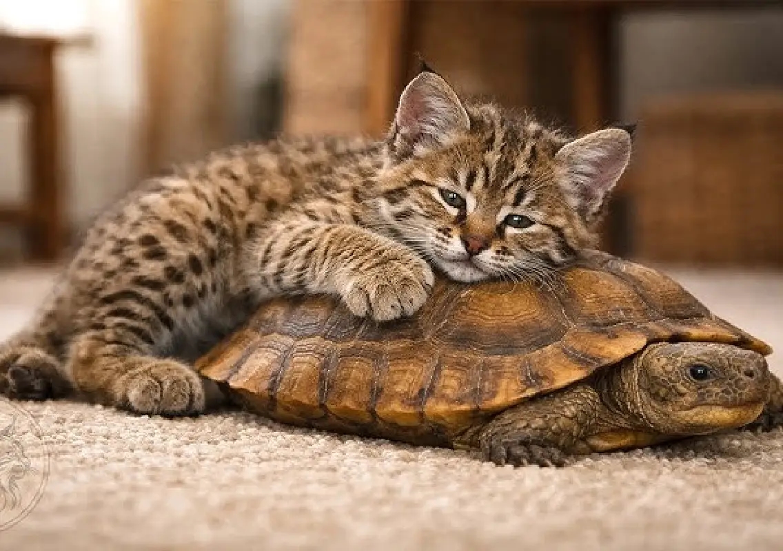 Cat refuses to leave tortoise’s side after first bath - News Karnataka