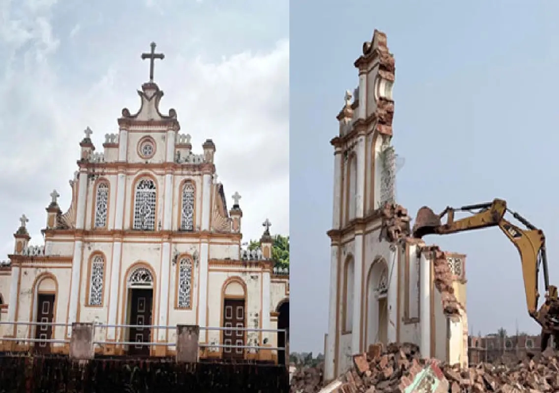 Church clarifies demolition of old Kayyar church building - News Karnataka