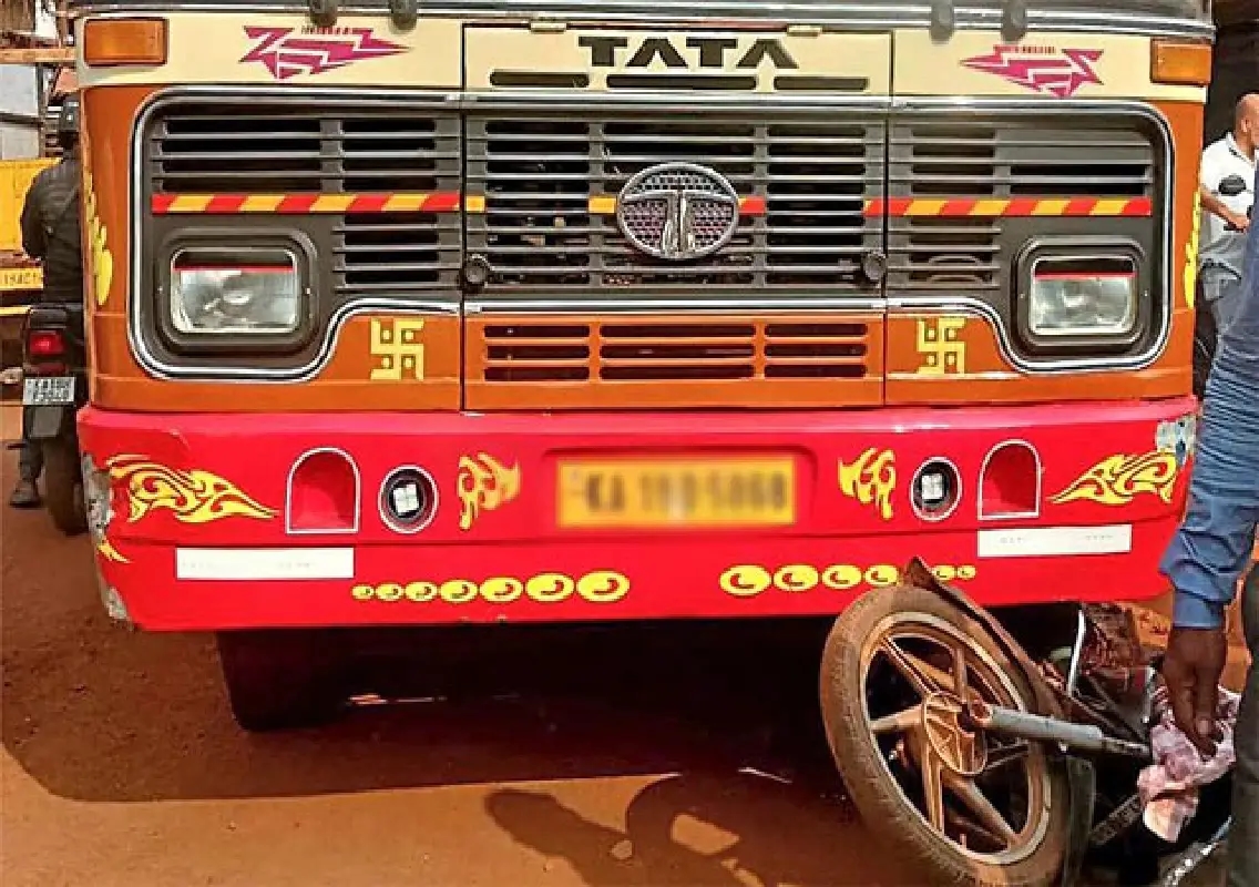 City bus in second crash within days, biker escapes with minor injuries - News Karnataka