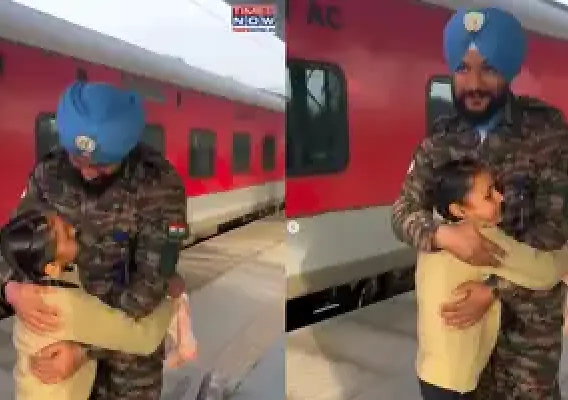 Indian Army jawan’s reunion with children melts hearts online - News Karnataka
