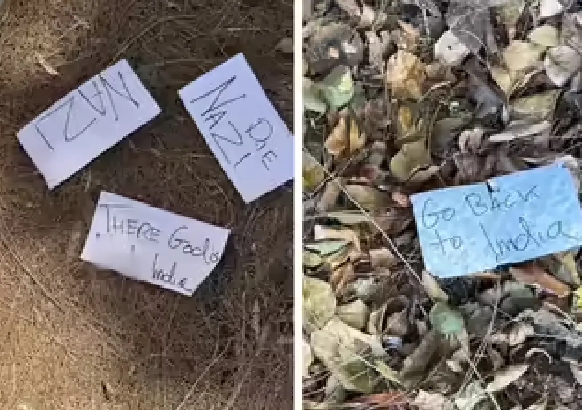 Indian-origin family shaken by racist notes outside home - News Karnataka