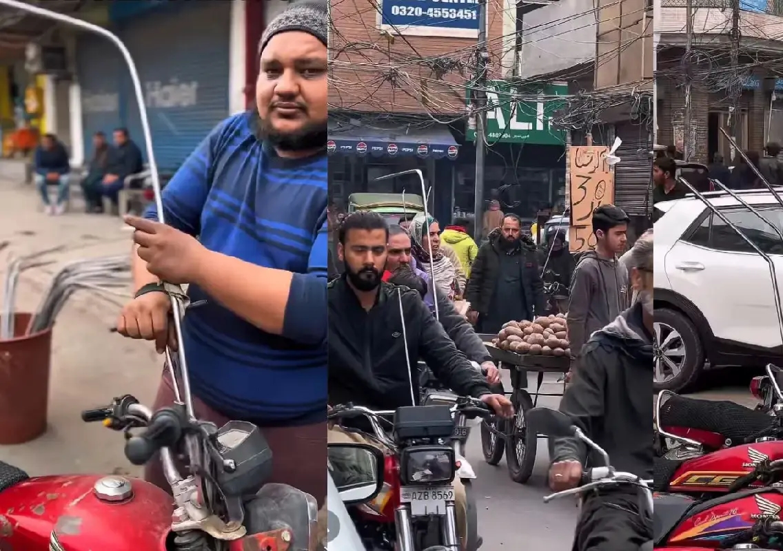 Iron rods on bikes in Lahore go viral, reveal hidden road safety risk - News Karnataka