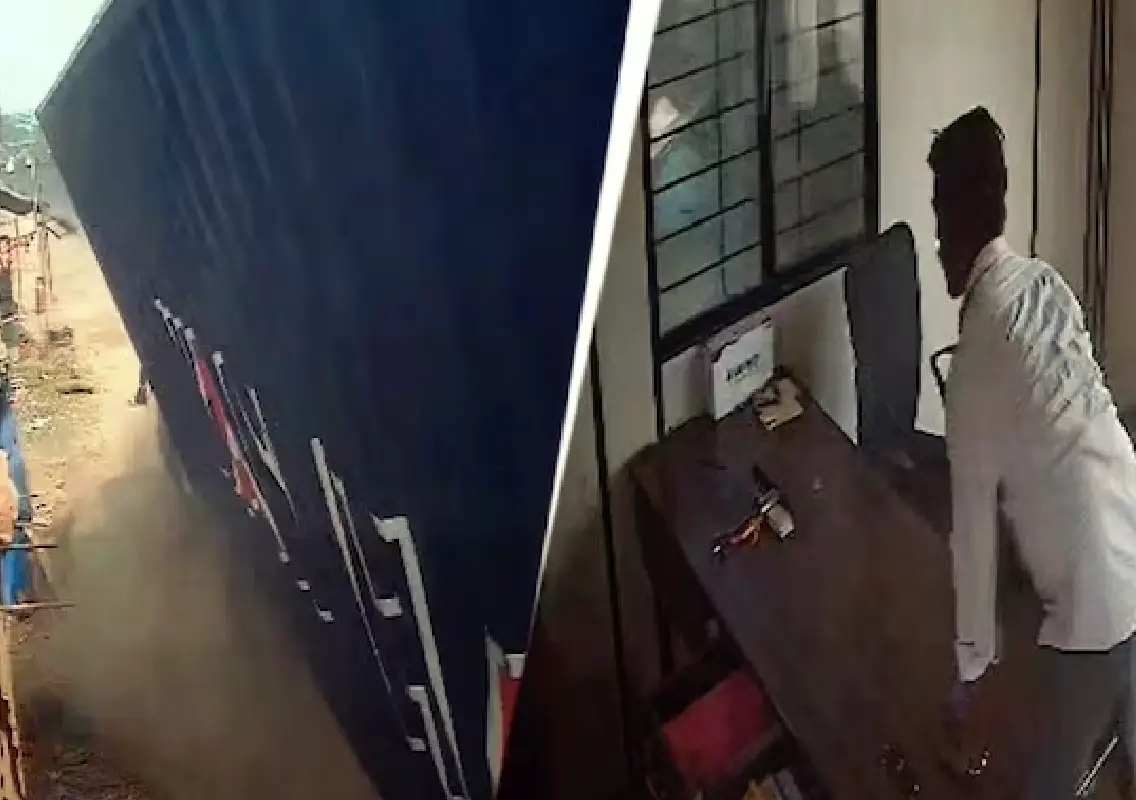 Lunch turns fatal as container truck crashes into roadside home - News Karnataka