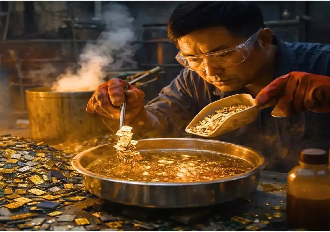 Man extracts gold from old SIM cards, viral China video sparks debate - News Karnataka