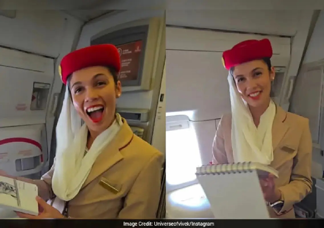 Passenger’s mid-air sketch for crew member melts hearts - News Karnataka