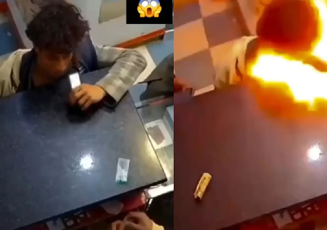 Phone battery explodes after boy bites it, sparks safety warning - News Karnataka