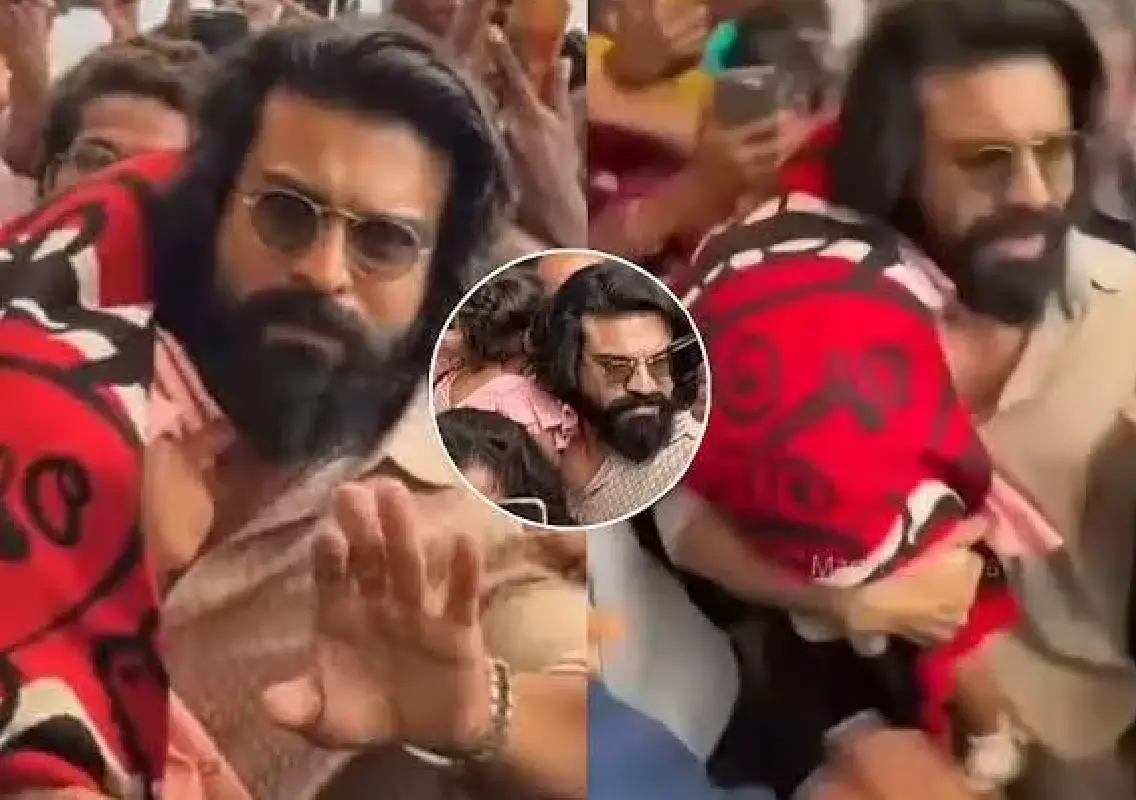 Ram Charan mobbed outside hospital, fans slam unsafe crowding - News Karnataka