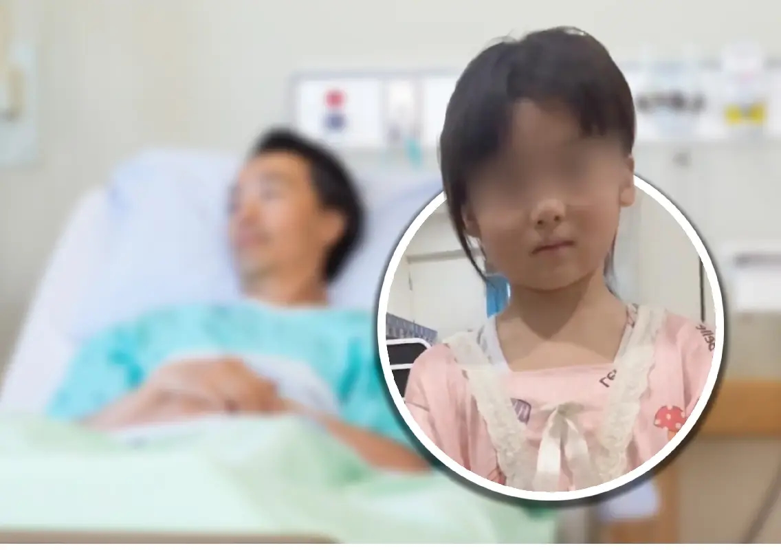 Seven-year-old girl caring for sick father in hospital moves millions online - News Karnataka