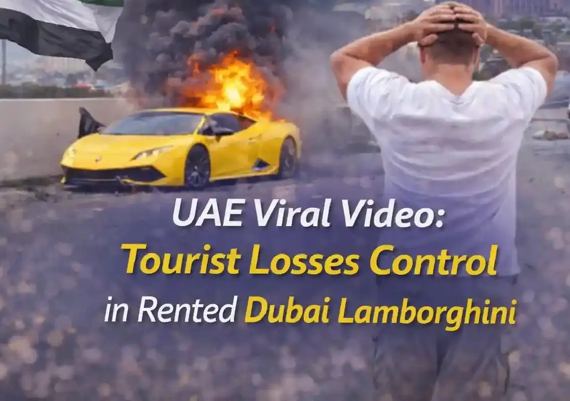 Tourist crashes rented Lamborghini in Dubai, video goes viral - News Karnataka