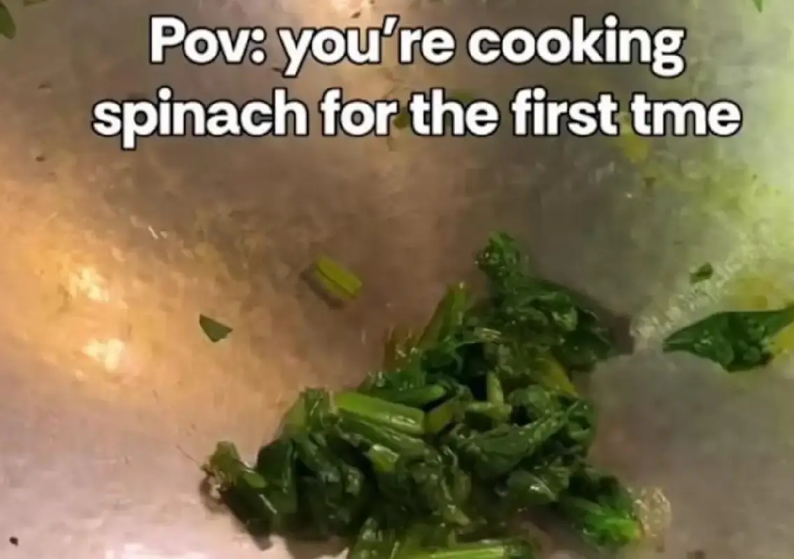 Viral video hilariously captures spinach cooking shock - News Karnataka