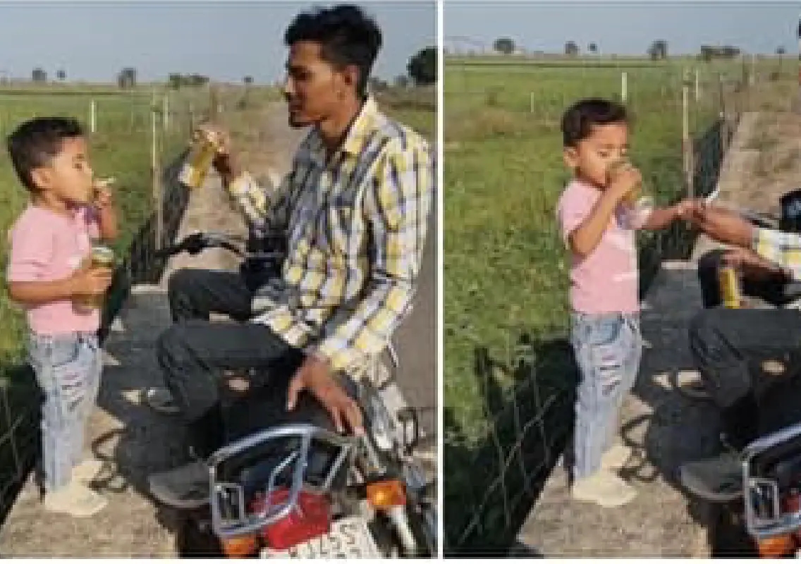 Viral video of child given beer, cigarette sparks outrage - News Karnataka