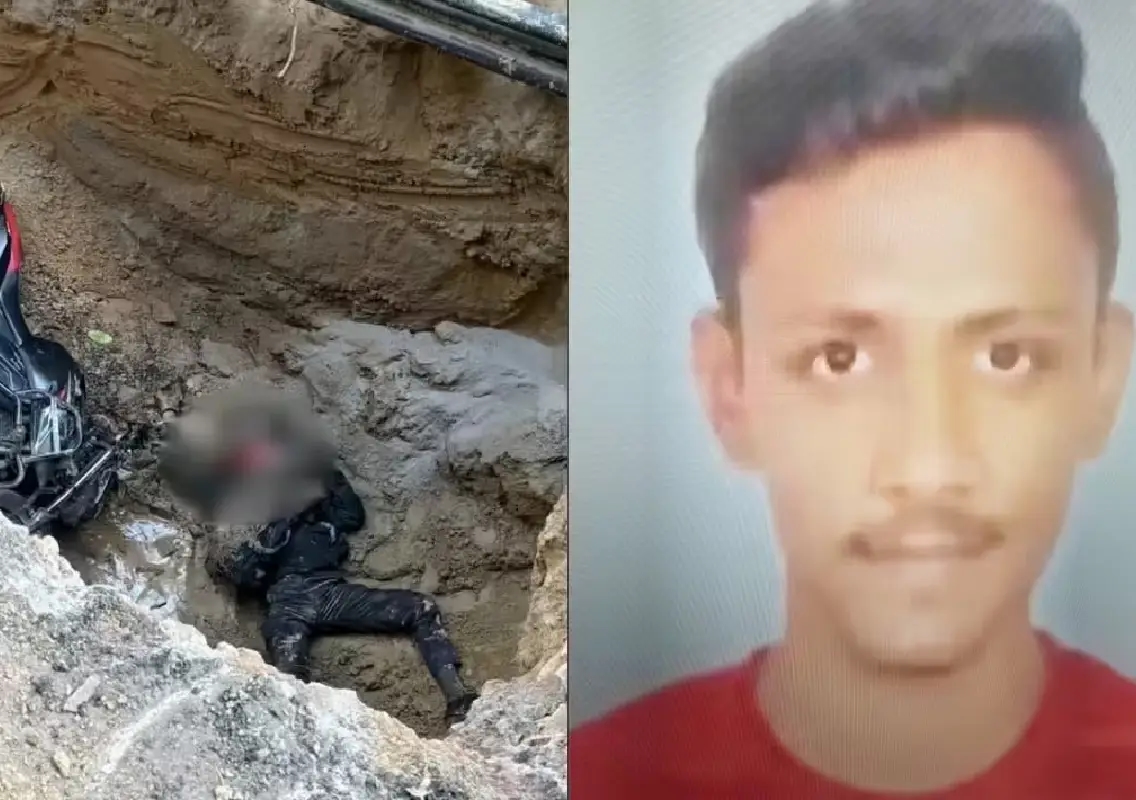 Young biker’s death in uncovered pit sparks outrage over road safety lapse - News Karnataka