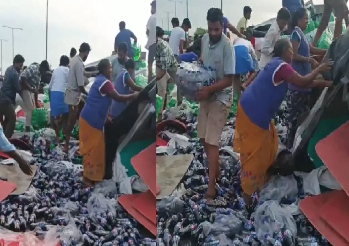Andhra truck crash sparks outrage over looting, apathy: WATCH - News Karnataka
