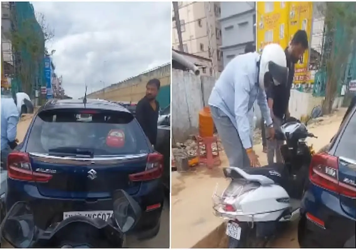 Bengaluru driver praised for calm after footpath crash: WATCH - News Karnataka