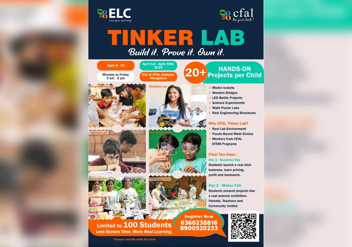 CFAL & ELC Launch ‘TINKER LAB’- Coastal Karnataka's First World-Class STEM Summer Camp - News Karnataka