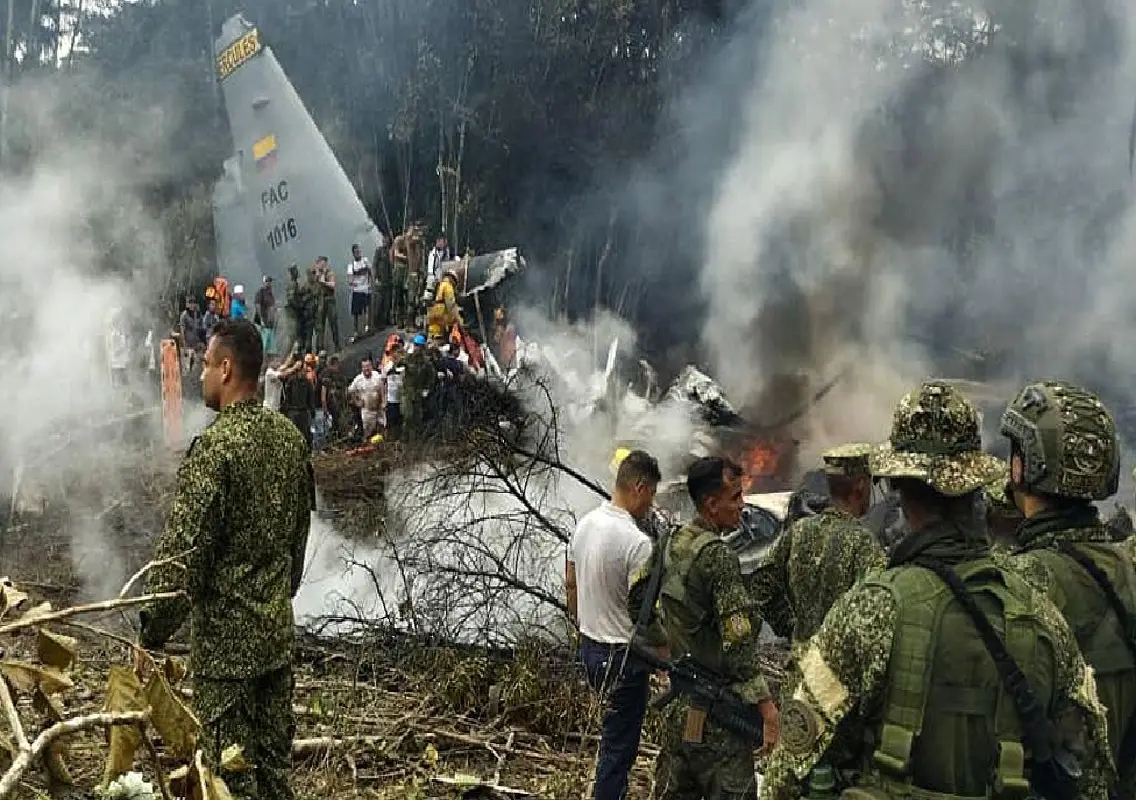 Colombian Air Force plane crash kills at least 66 - News Karnataka