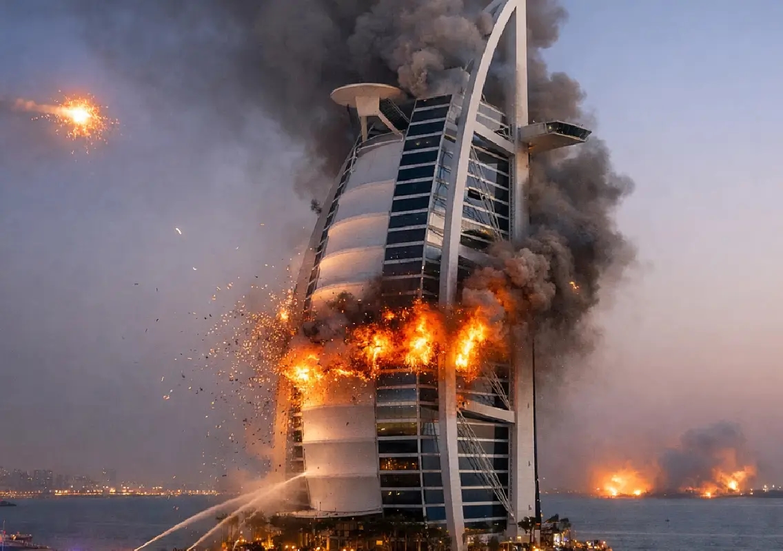 Drone debris damages Dubai airport, Burj Al Arab - News Karnataka