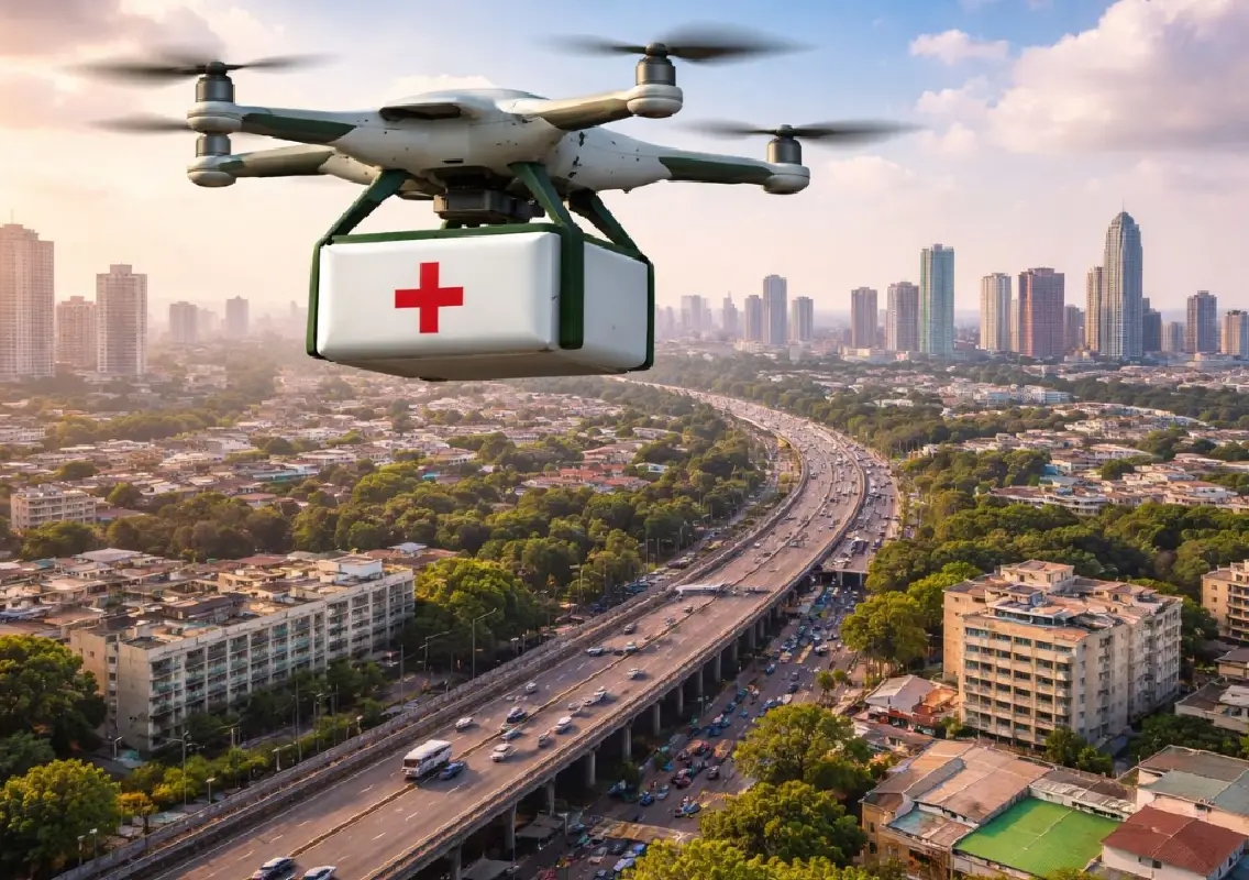 Drone pilot cuts medical sample delivery time in Bengaluru - News Karnataka