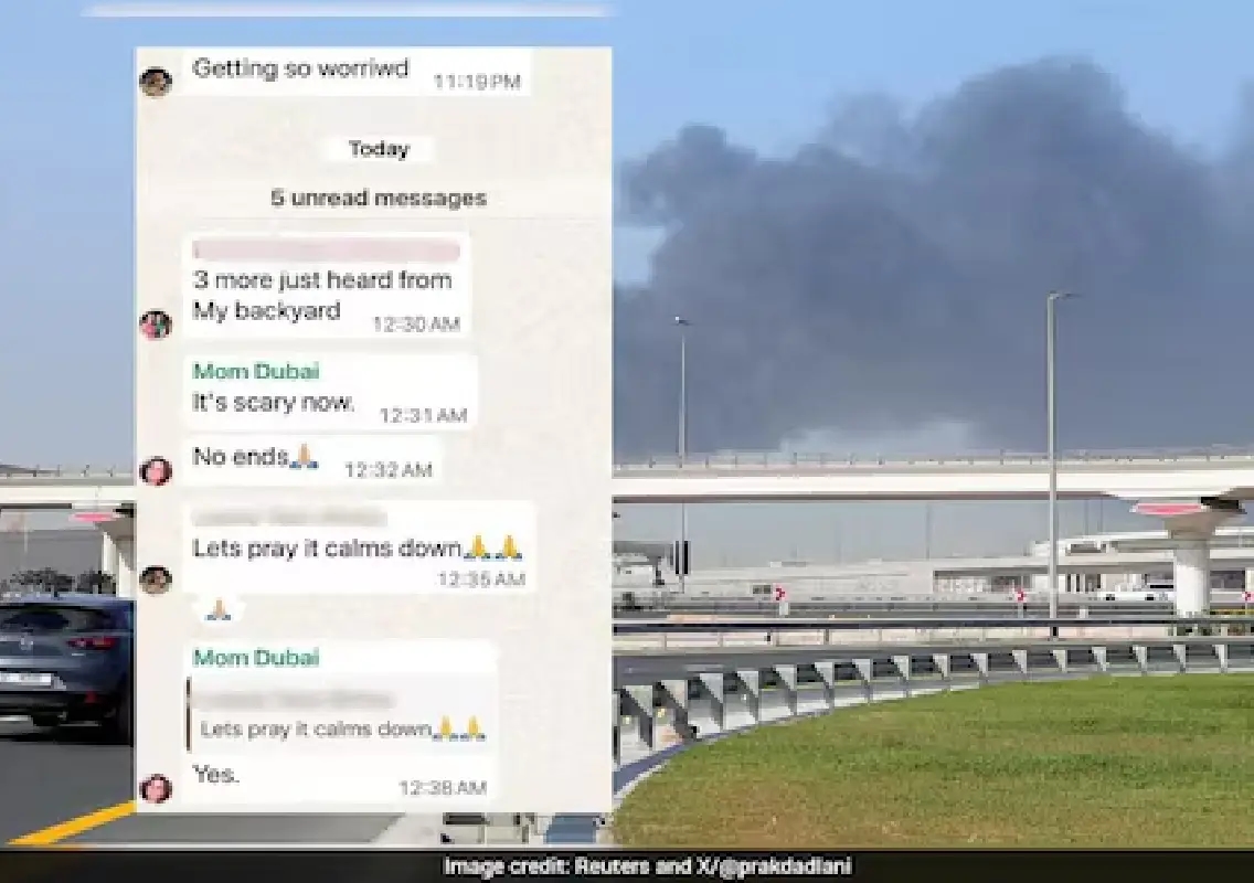 Dubai strikes spark fear as Indian family shares tense chat - News Karnataka