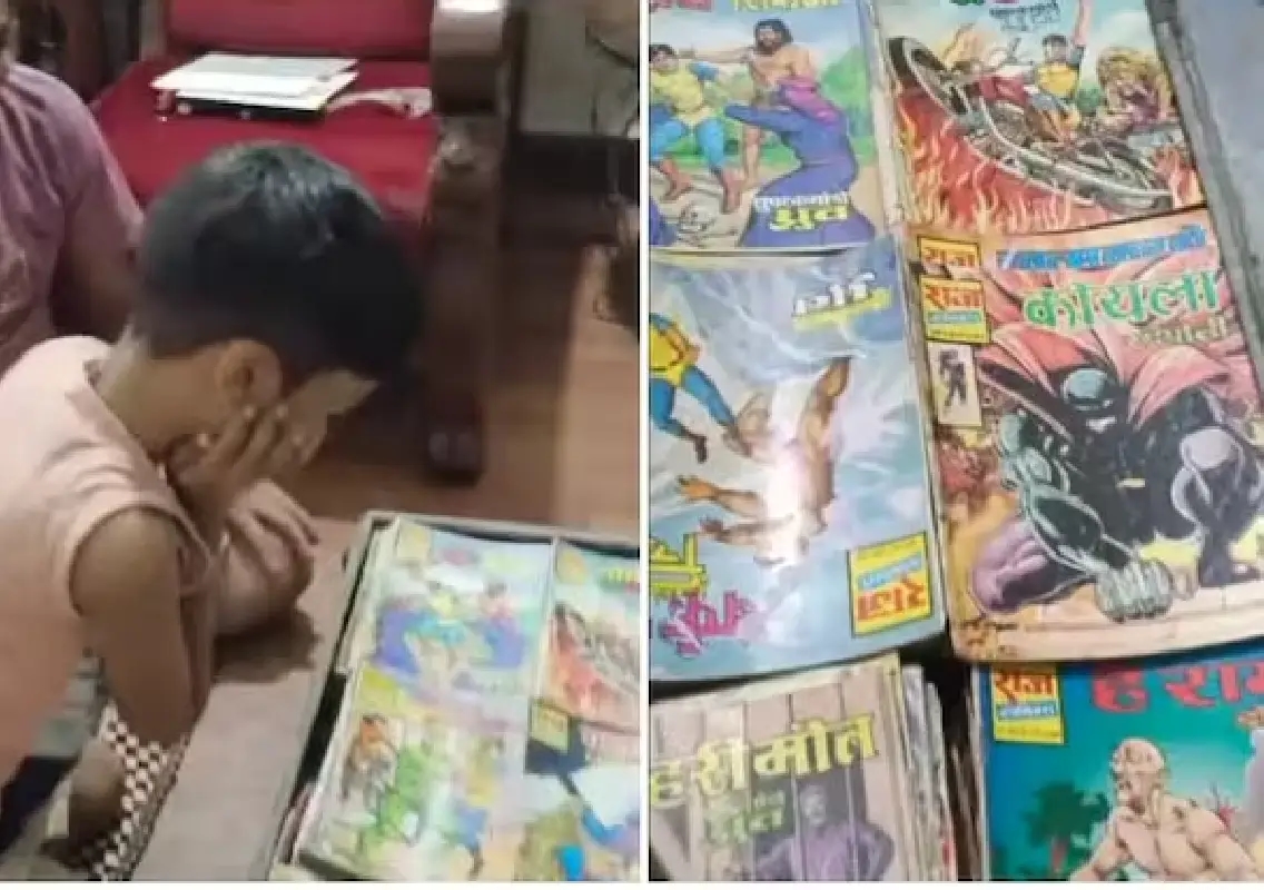 Father gifts childhood comics to son, internet calls it pure nostalgia - News Karnataka