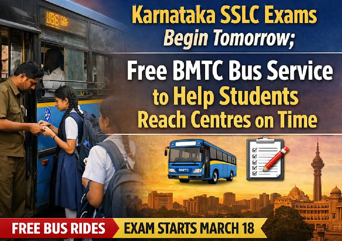 Free BMTC travel for SSLC students begins across Bengaluru - News Karnataka