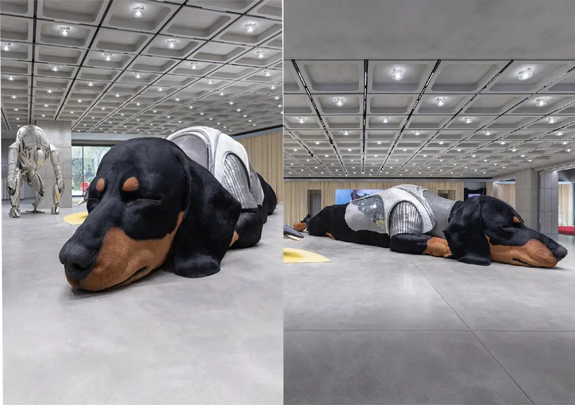 Giant ‘breathing’ dog sculpture stuns visitors in South Korea: WATCH - News Karnataka
