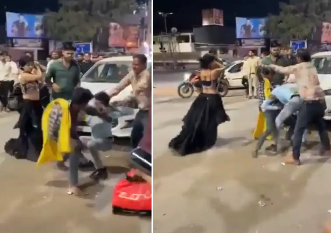 Girl’s violent reaction after minor crash shocks Jhansi - News Karnataka