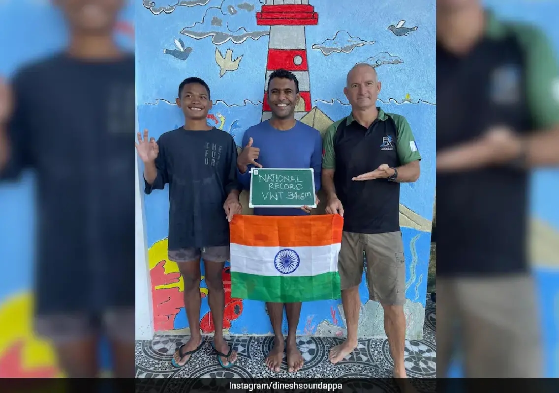 Indian freediver sets new national record with 34.6-metre dive - News Karnataka