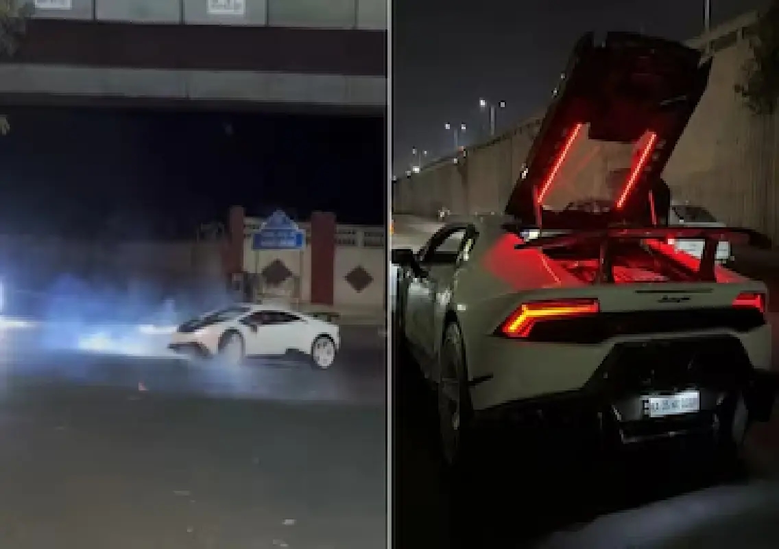 Luxury Lamborghini performs stunts on MG Road, Bengaluru police act: WATCH - News Karnataka
