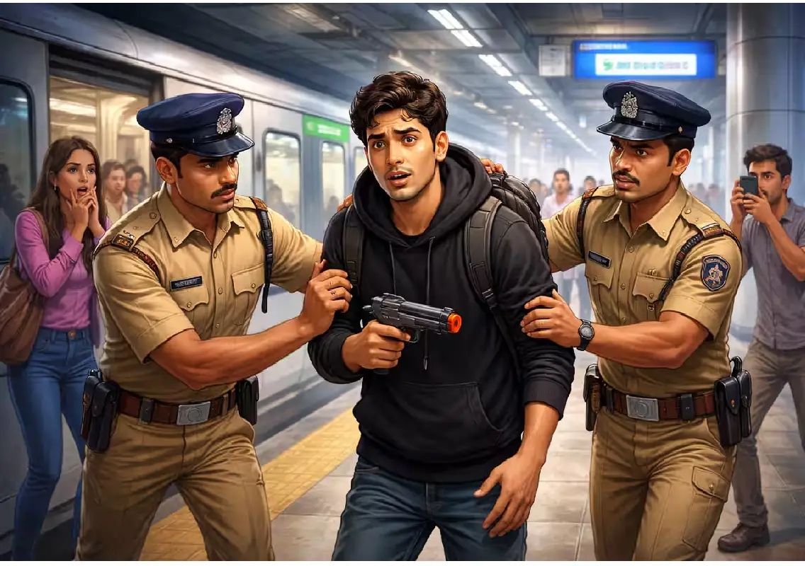 Metro prank with toy gun lands Instagram creator in police custody - News Karnataka