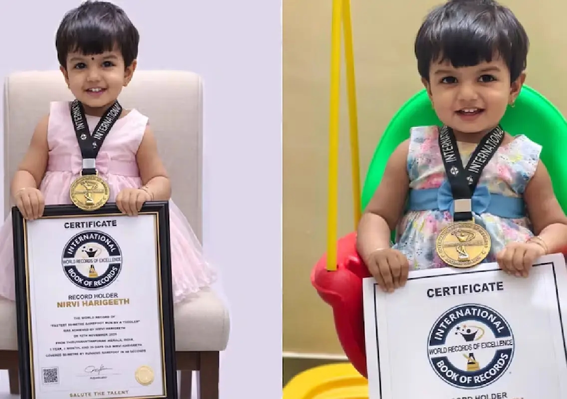 One-year-old sets record with fastest 50m barefoot run - News Karnataka