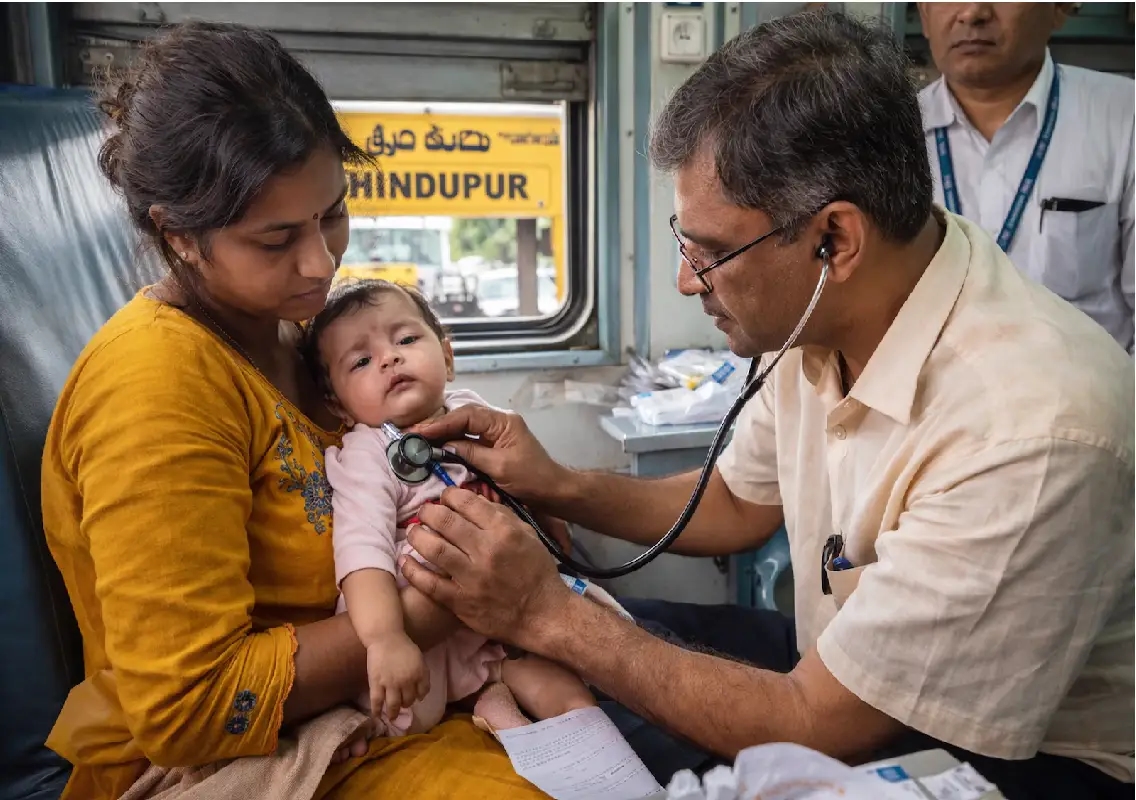 Railways saves infant mid-journey with quick medical help - News Karnataka