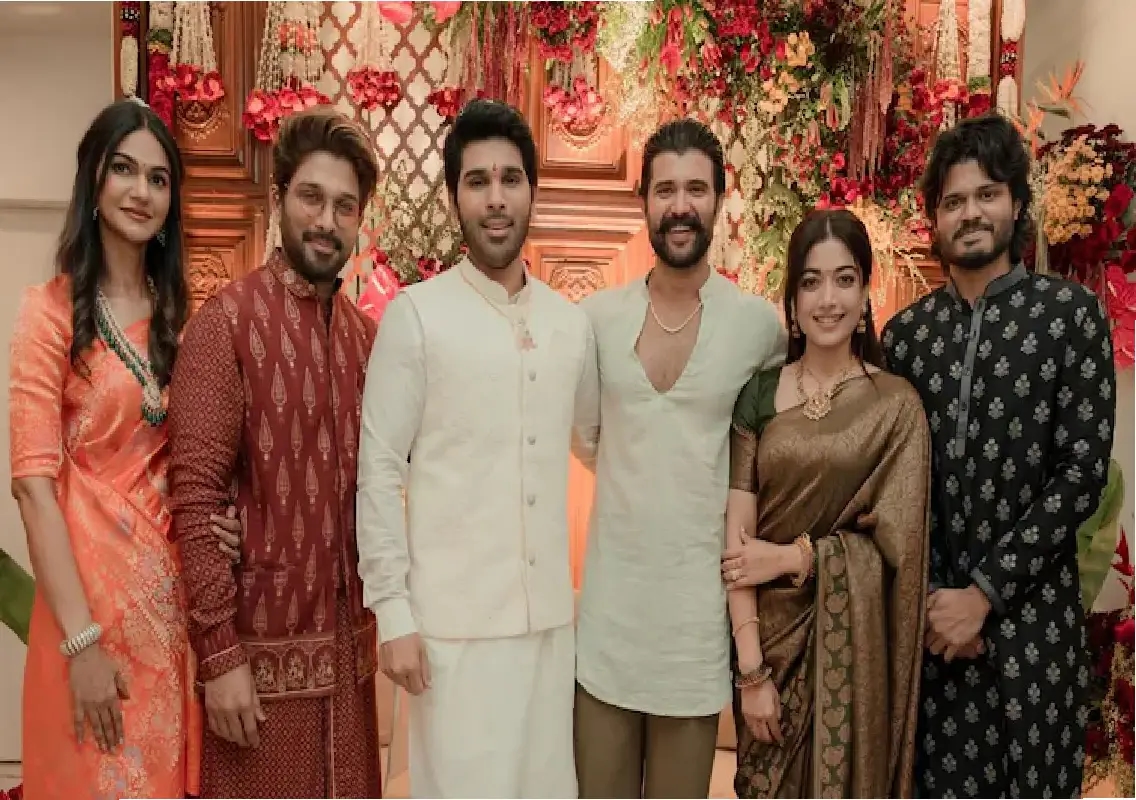 Rashmika, Vijay attend Allu Sirish’s Pelli Koduku - News Karnataka